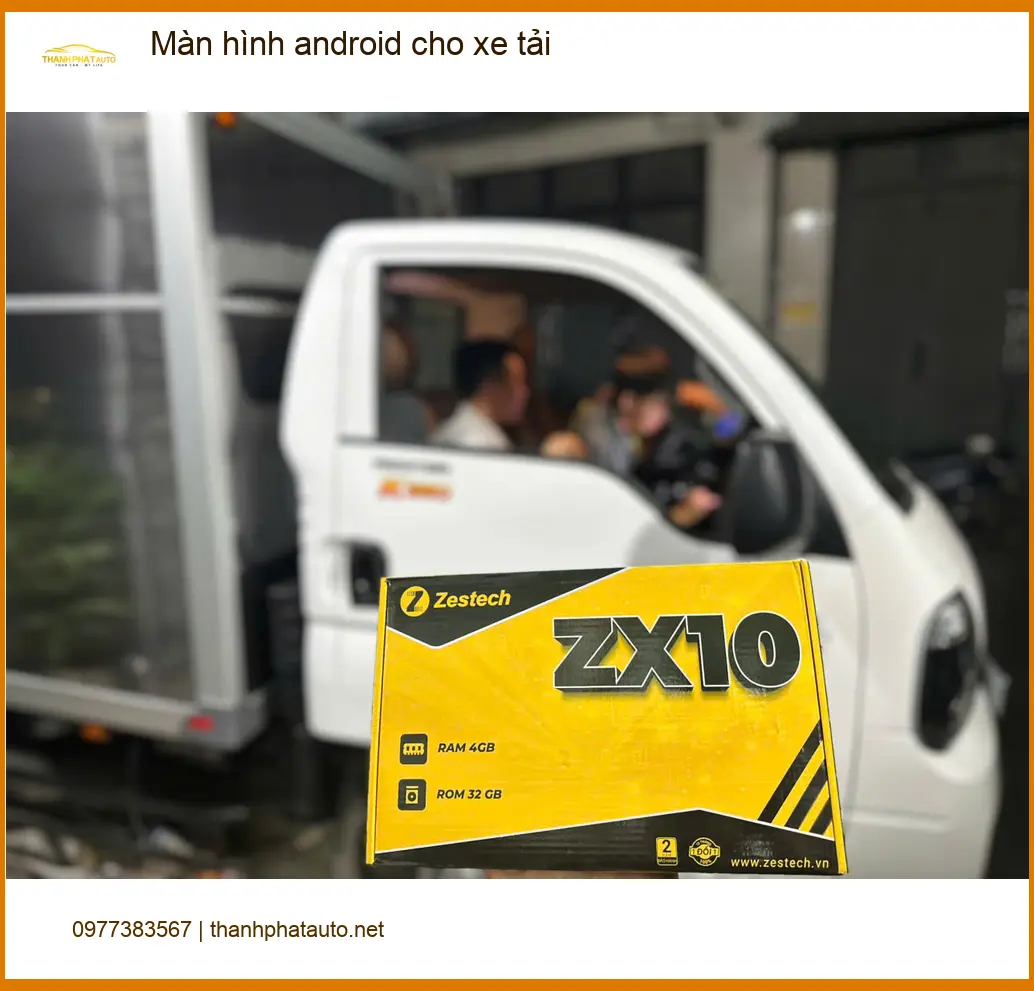 Chú Hưng nâng cấp màn hình Android cho xe tải Fuso Canter tại Thủ Đức ảnh thực tế 4