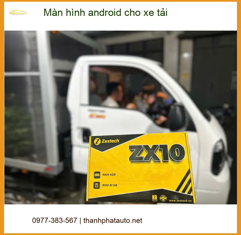 Anh Cường lắp màn hình Android cho xe tải Hino Series 300 tại Quận 10