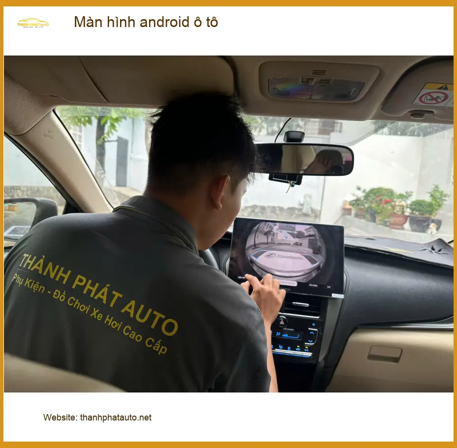 Chị Thảo lắp màn hình android ô tô cho Toyota Vios tại Quận 3. ảnh thực tế 2