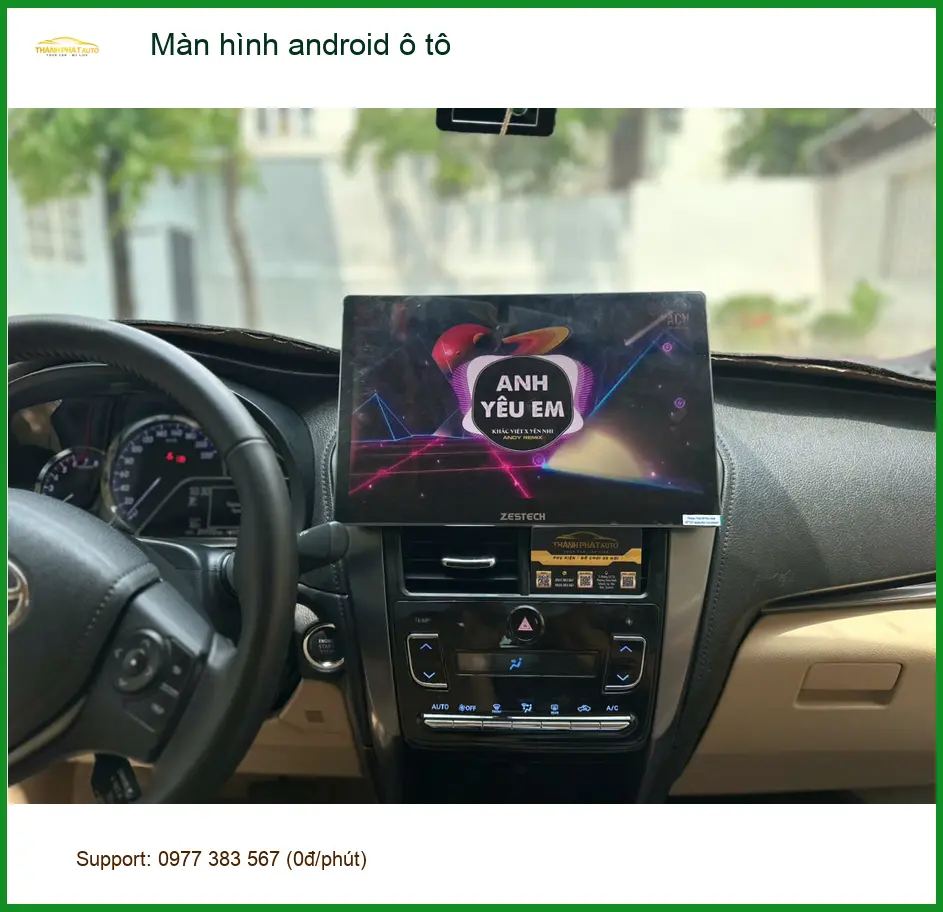 Chị Thảo lắp màn hình android ô tô cho Toyota Vios tại Quận 3. ảnh thực tế 3