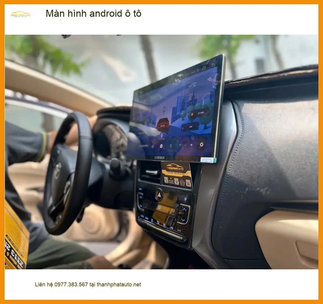 Chị Thảo lắp màn hình android ô tô cho Toyota Vios tại Quận 3. ảnh thực tế 4