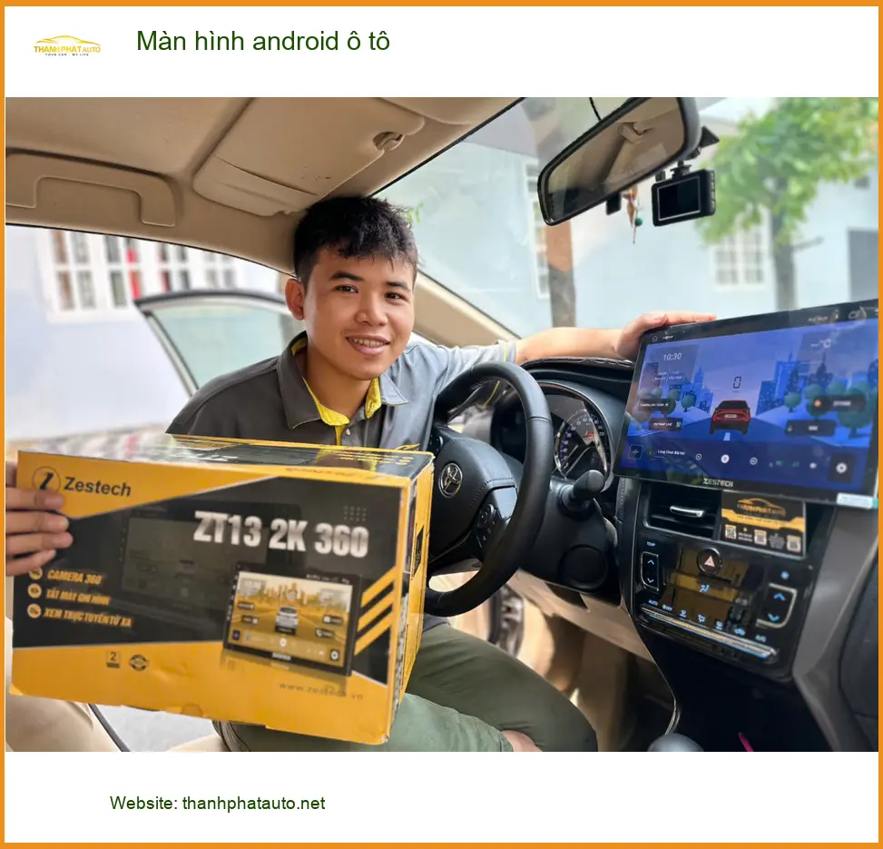 Chị Mai lắp màn hình Android ô tô Honda CRV tại Bình Thạnh vì màn hình cũ chậm ảnh thực tế 4