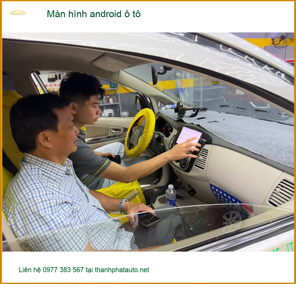 Bác Trí lắp màn hình Android ô tô Hyundai Accent tại Quận 12 vì màn zin quá cũ ảnh thực tế 2