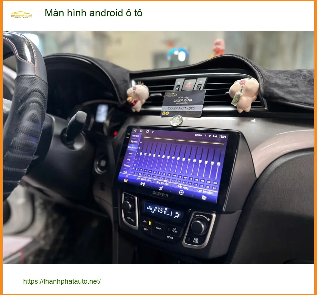 Cô Lan Anh lắp màn hình Android ô tô cho Hyundai Accent tại Hóc Môn để nâng cấp giải trí