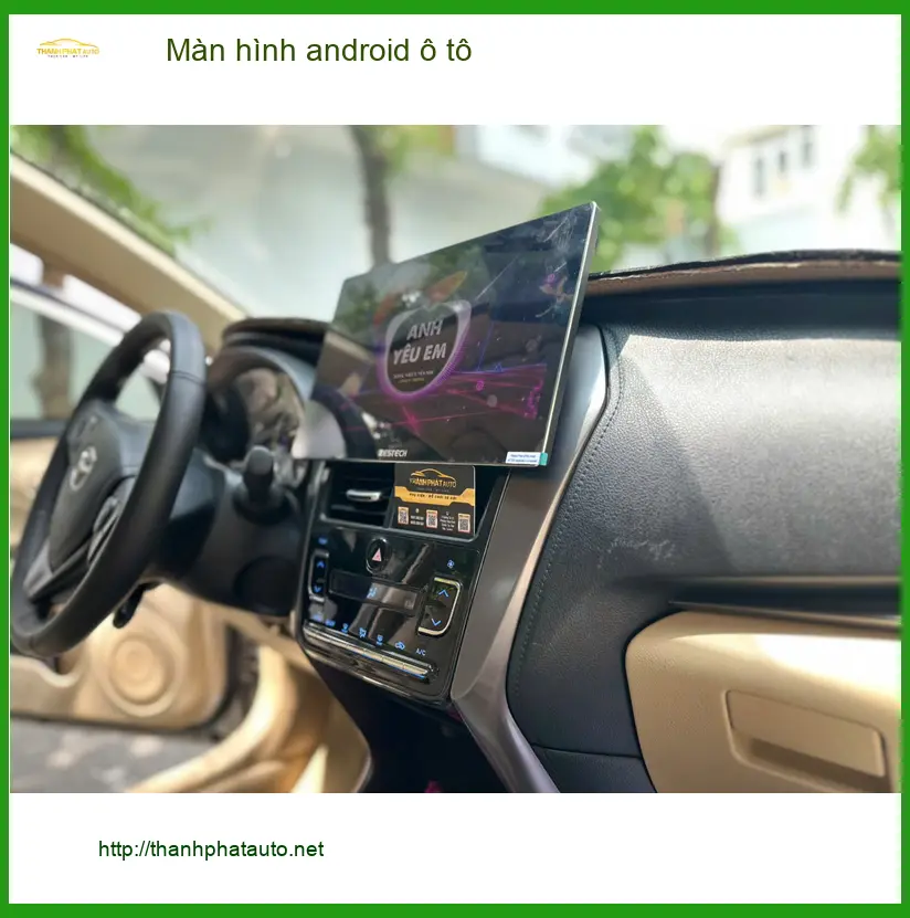 Chị Thanh lắp màn hình android ô tô cho Hyundai Accent tại Quận 9 vì màn hình zin đã cũ