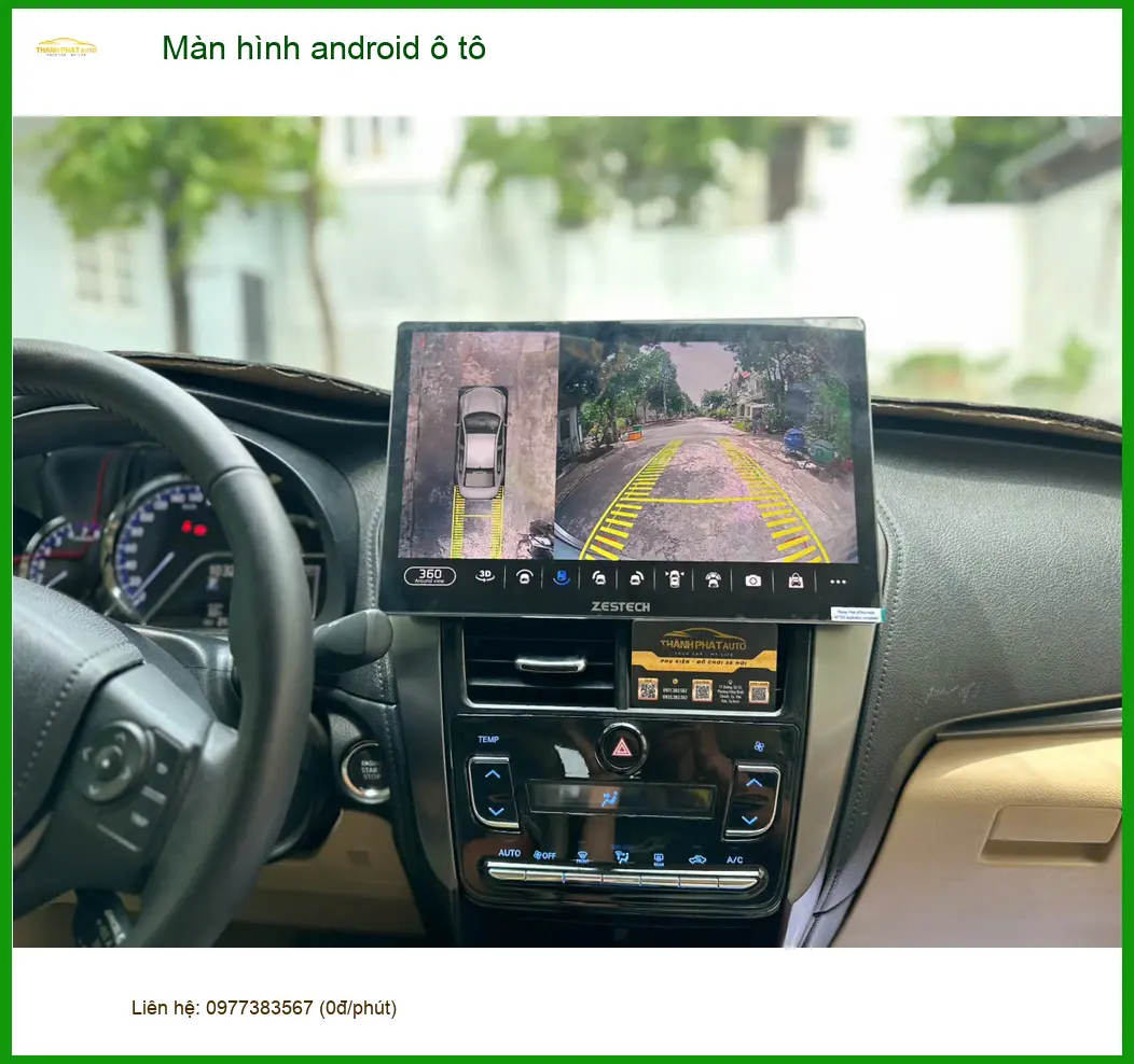 Chị Thanh lắp màn hình android ô tô cho Hyundai Accent tại Quận 9 vì màn hình zin đã cũ ảnh thực tế 3