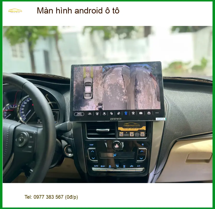 Chị Thanh lắp màn hình android ô tô cho Hyundai Accent tại Quận 9 vì màn hình zin đã cũ ảnh thực tế 4