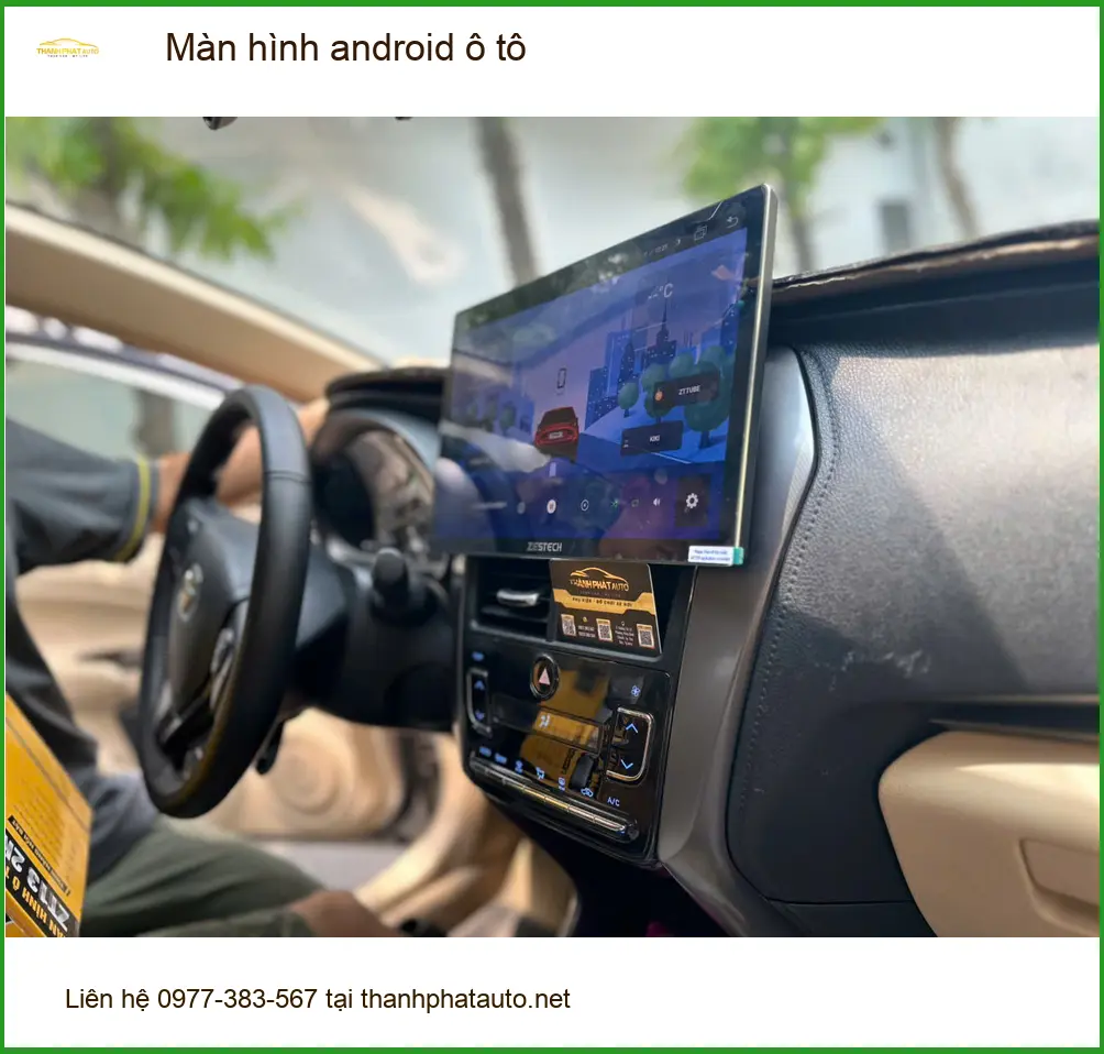 Chị Thanh lắp màn hình android ô tô cho Hyundai Accent tại Quận 9 vì màn hình zin đã cũ ảnh thực tế 5