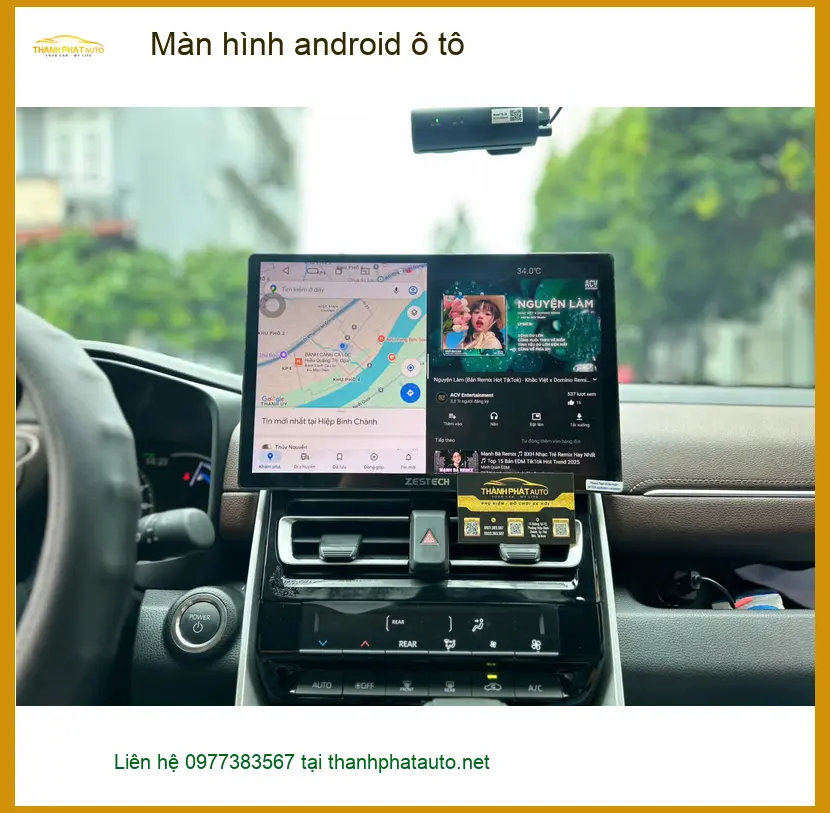 Chị Nguyệt lắp màn hình Android ô tô cho Honda CR-V tại Quận Hóc Môn
