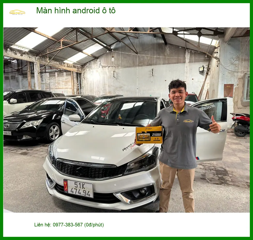 Anh Dũng lắp màn hình android ô tô cho Toyota Vios ở Quận Huyện Nhà Bè