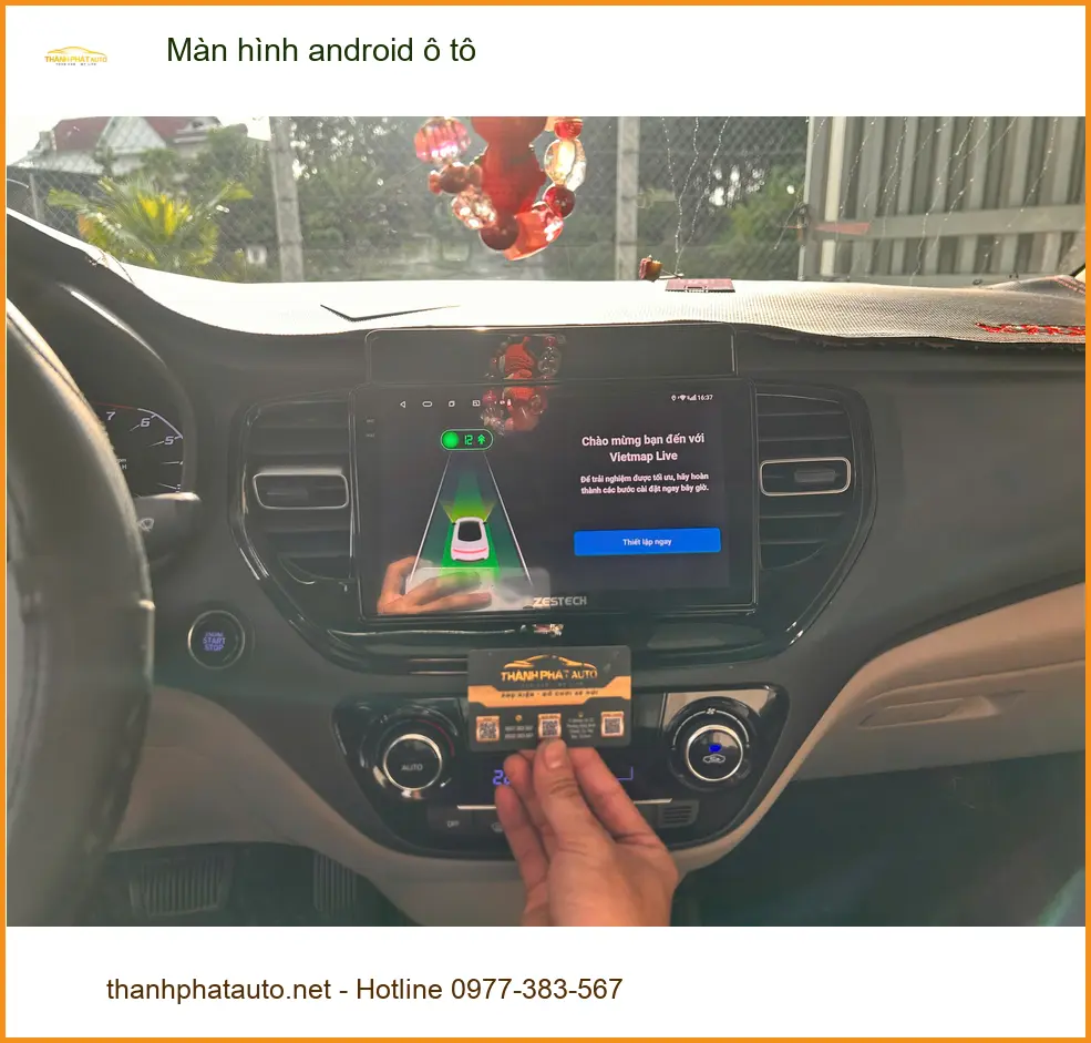 Chị Hương Giang lắp màn hình Android ô tô cho Mazda CX-5 tại Quận 2 ảnh thực tế 2