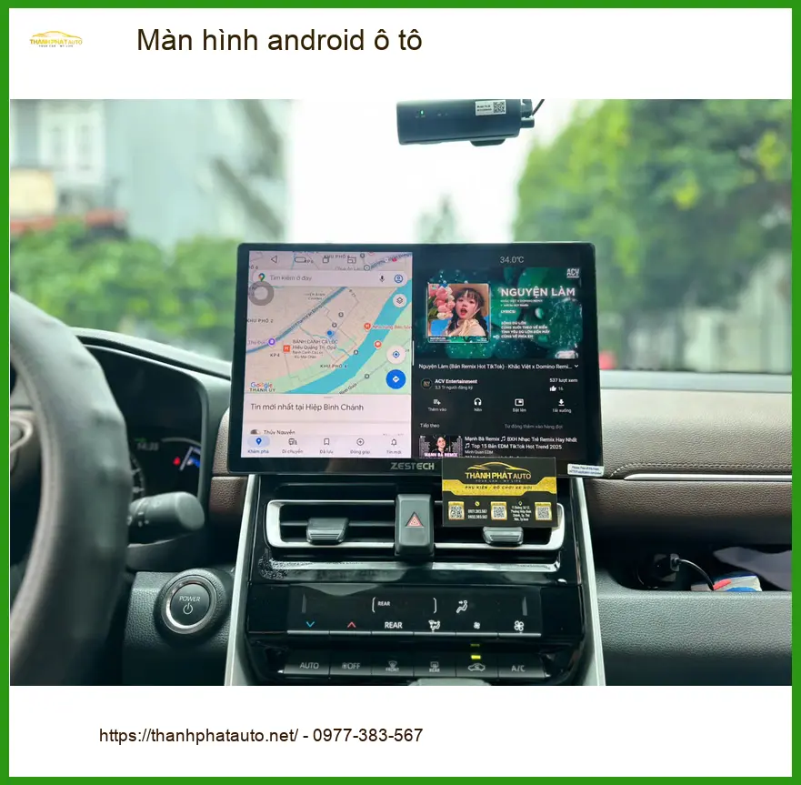 Anh Tấn lắp màn hình android ô tô Toyota Vios tại Cần Giờ để tiện dẫn đường và giải trí