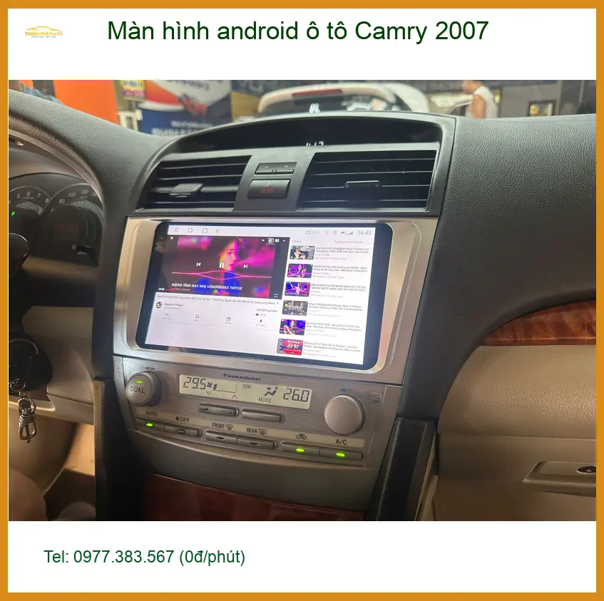 Anh Phi nâng cấp màn hình android ô tô Camry 2007 tại Nhà Bè để có bản đồ, giải trí