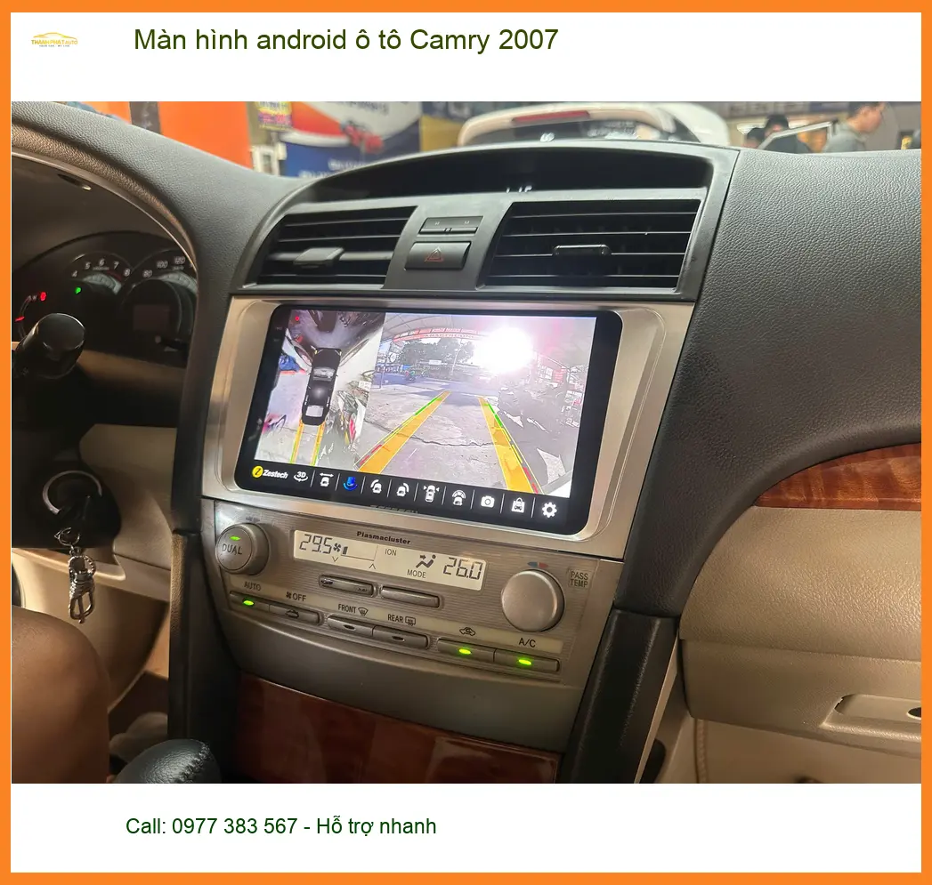 Anh Phi nâng cấp màn hình android ô tô Camry 2007 tại Nhà Bè để có bản đồ, giải trí ảnh thực tế 2