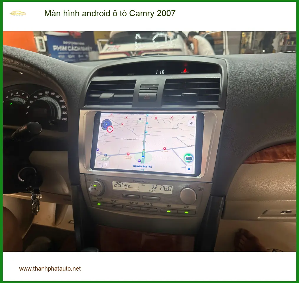 Anh Phi nâng cấp màn hình android ô tô Camry 2007 tại Nhà Bè để có bản đồ, giải trí ảnh thực tế 4
