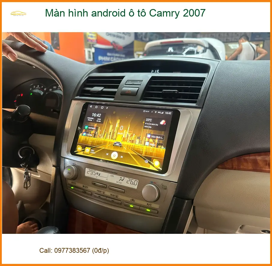 Anh Phi nâng cấp màn hình android ô tô Camry 2007 tại Nhà Bè để có bản đồ, giải trí ảnh thực tế 5