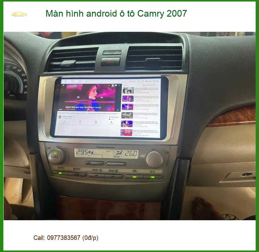 Anh Quang lắp màn hình android ô tô Camry 2007 tại Quận Tân Bình