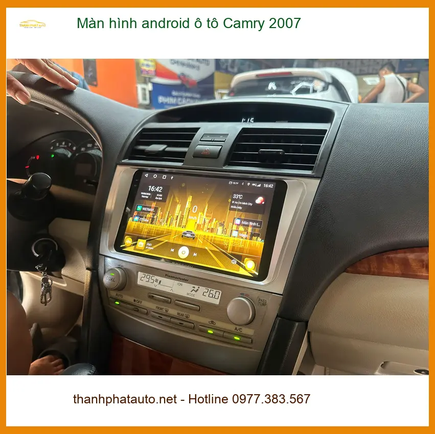 Anh Quang lắp màn hình android ô tô Camry 2007 tại Quận Tân Bình ảnh thực tế 2