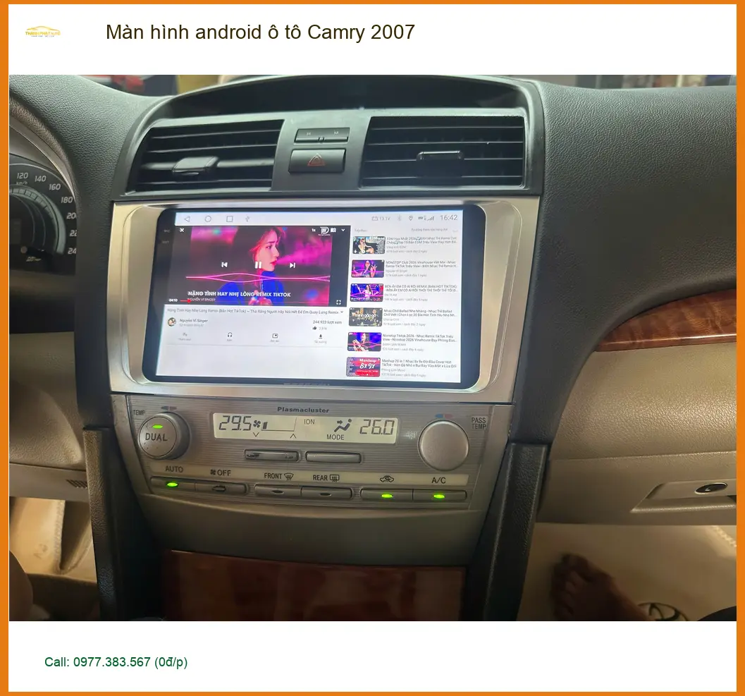 Chú Tấn lắp màn hình Android cho Camry 2007 tại Quận 1 vì màn zin đã lỗi thời ảnh thực tế 4