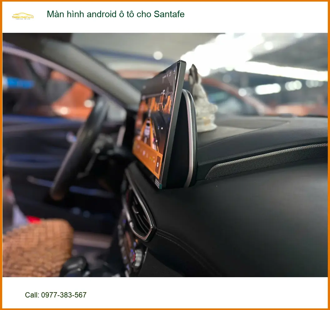 Chú Phước lắp màn hình Android ô tô Santafe tại Quận Bình Thạnh ảnh thực tế 5