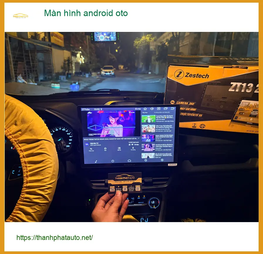Chị Thảo lắp màn hình Android ô tô Hyundai Accent tại Nhà Bè vì màn hình cũ quá chậm