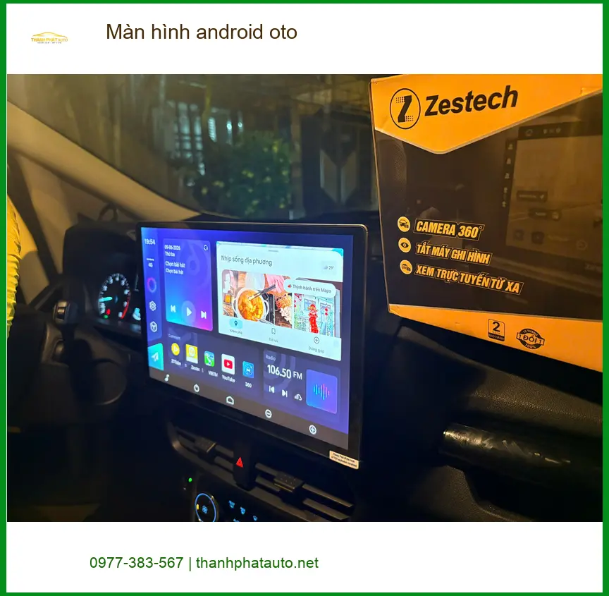 Chị Thảo lắp màn hình Android ô tô Hyundai Accent tại Nhà Bè vì màn hình cũ quá chậm ảnh thực tế 4