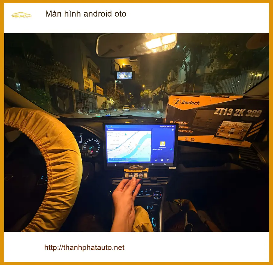 Anh Tấn lắp màn hình Android ô tô Hyundai Accent tại Quận 12 vì màn zin quá đơn điệu ảnh thực tế 3