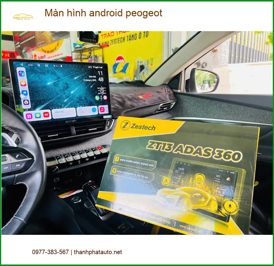 Anh Dũng lắp màn hình Android Peugeot 2008 tại Thủ Đức trải nghiệm công nghệ ảnh thực tế 4