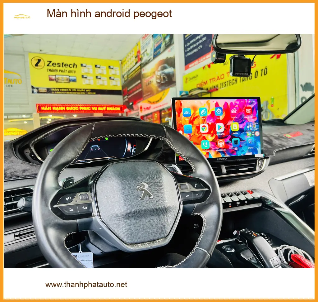 Anh Tùng lắp màn hình Android cho Peugeot 3008 tại Quận 9 để nâng tầm tiện ích