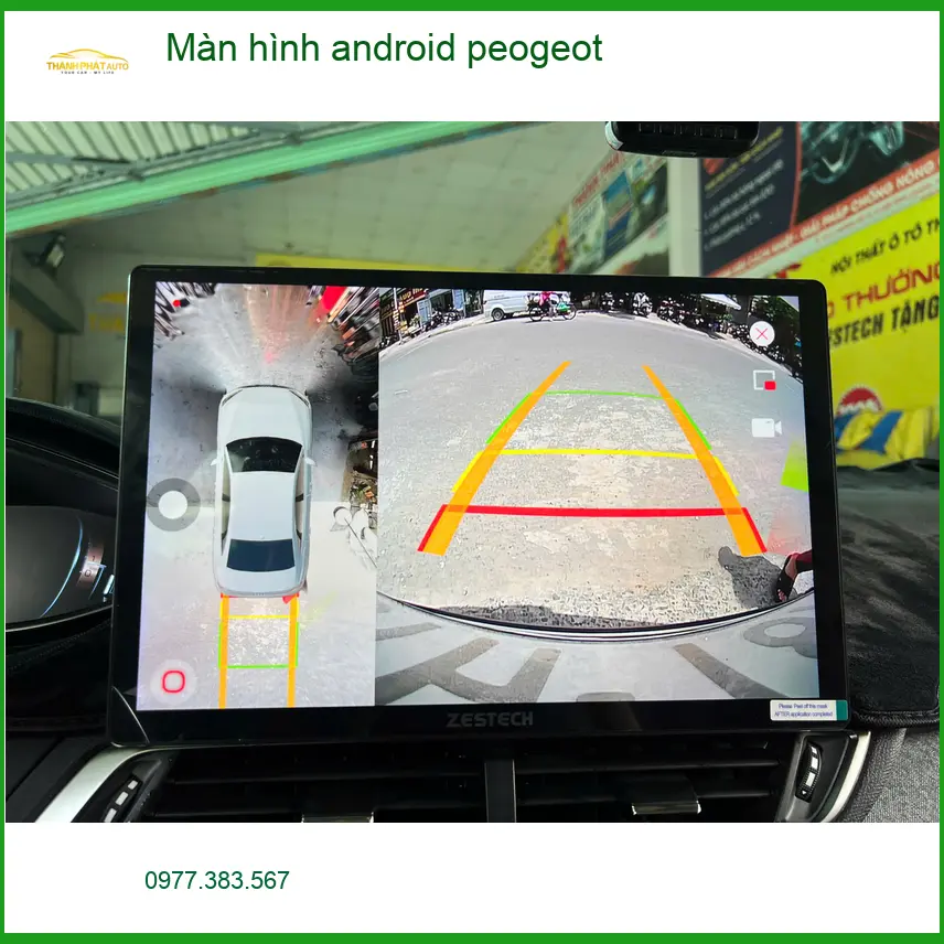 Anh Tùng lắp màn hình Android cho Peugeot 3008 tại Quận Tân Bình vì màn zin quá cũ ảnh thực tế 2