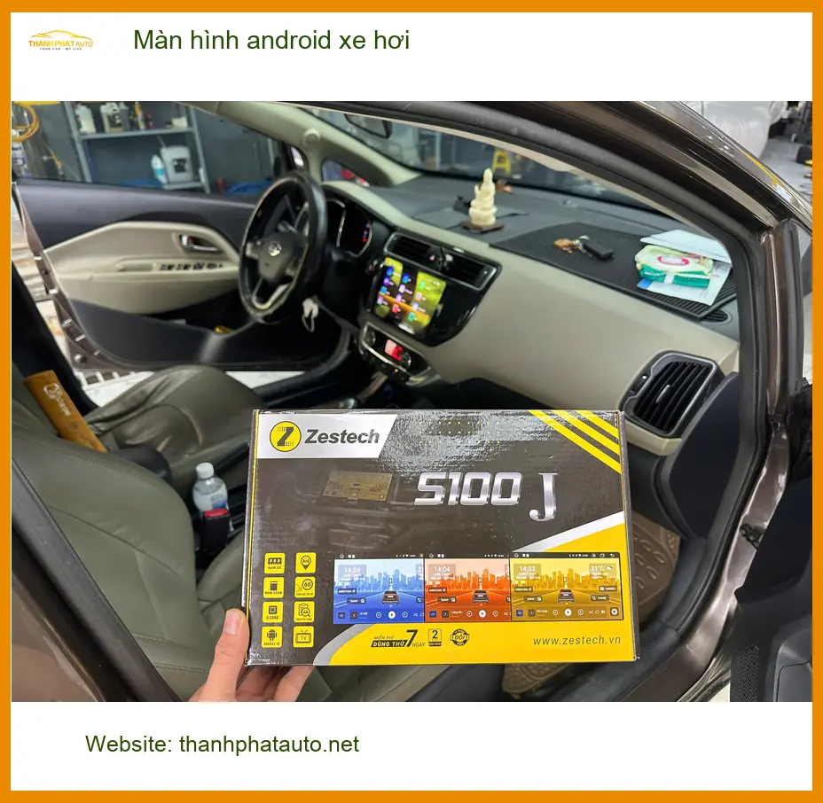Bác Hoàng lắp màn hình Android xe hơi Hyundai Accent tại Hóc Môn vì màn zin lỗi thời ảnh thực tế 2