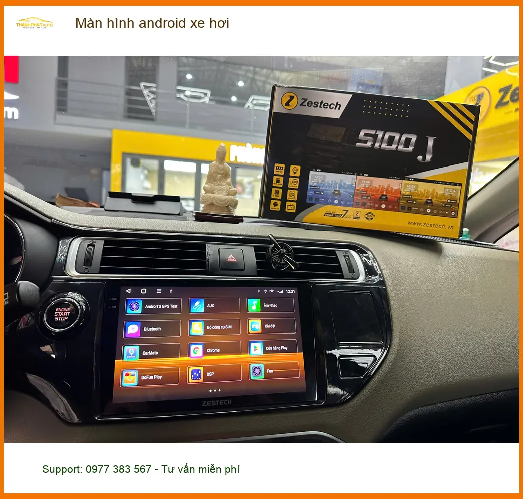 Bác Hoàng lắp màn hình Android xe hơi Hyundai Accent tại Hóc Môn vì màn zin lỗi thời ảnh thực tế 3