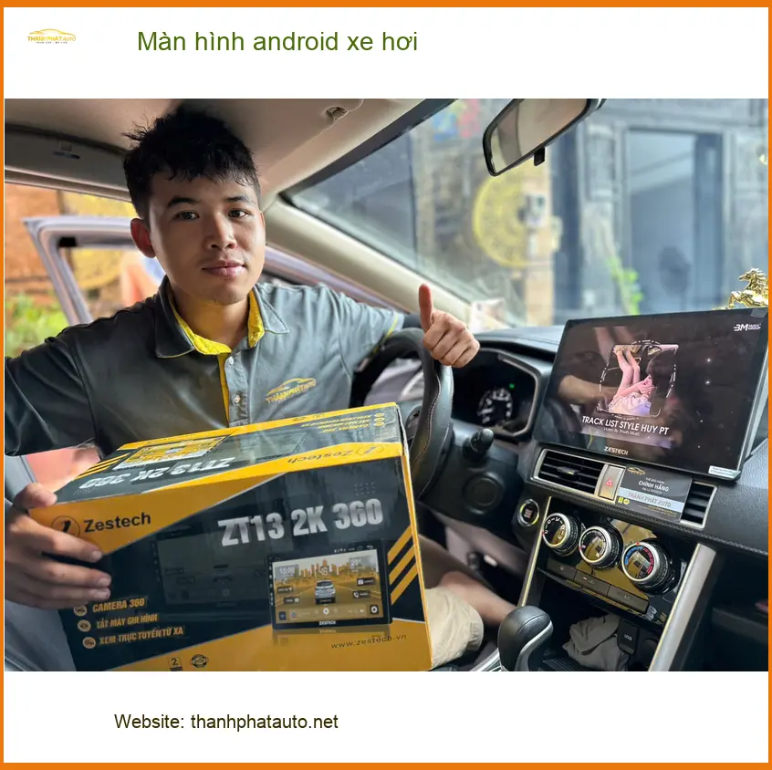 Anh Dũng lắp màn hình Android xe hơi cho VinFast Lux A tại Quận 12
