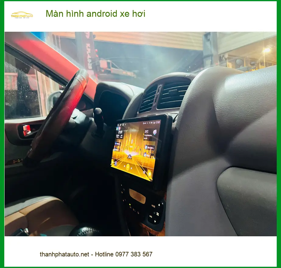 Chú Minh lắp màn hình Android xe hơi Kia Carnival Quận 9 để có bản đồ ảnh thực tế 2