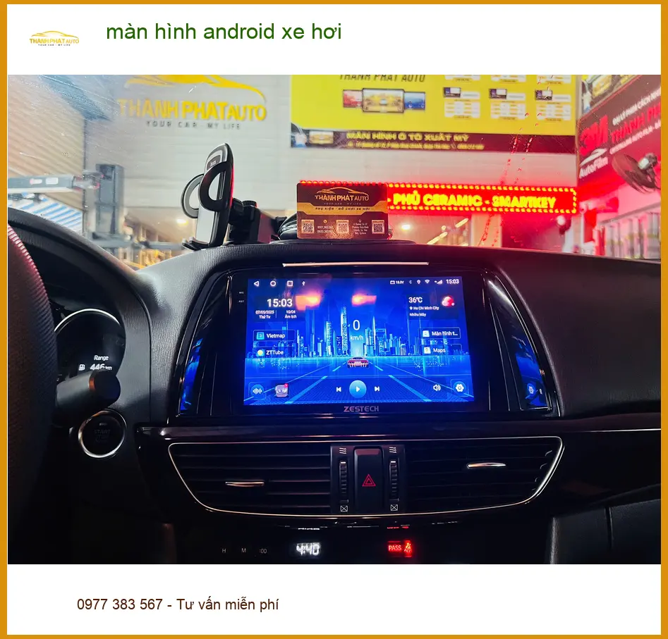 Chị Mai Anh nâng cấp màn hình Android xe hơi Hyundai Accent tại Quận Tân Phú ảnh thực tế 2