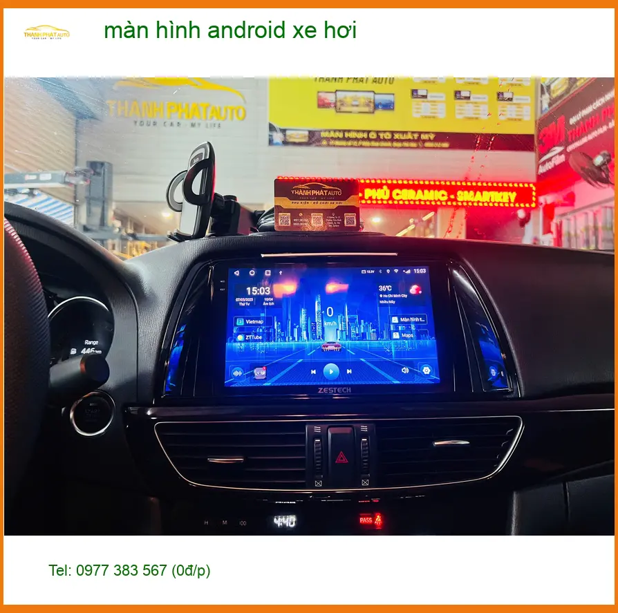 Anh Minh lắp màn hình Android xe hơi cho Hyundai Accent tại Quận 4 vì màn zin cũ ảnh thực tế 2