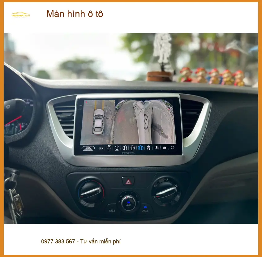 Anh Tùng lắp màn hình ô tô cho Hyundai Accent tại Quận 9 để tiện theo dõi dẫn đường ảnh thực tế 2