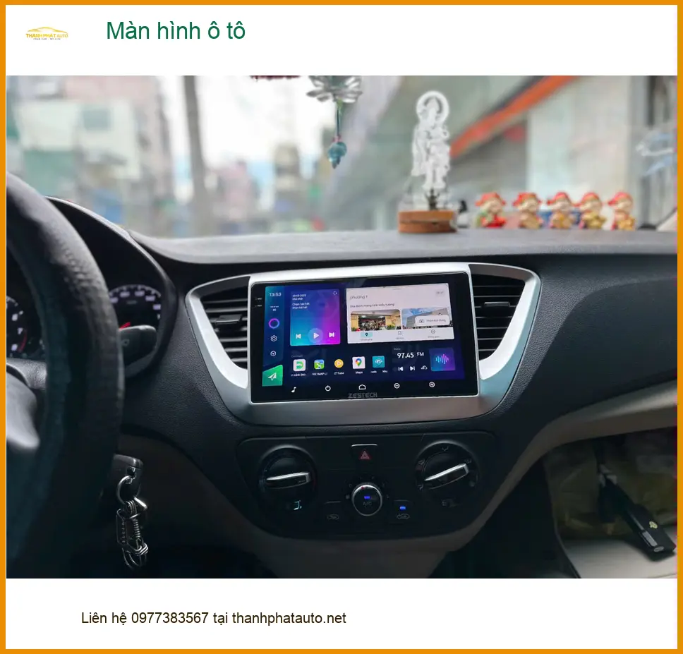 Anh Tùng lắp màn hình ô tô cho Hyundai Accent tại Quận 9 để tiện theo dõi dẫn đường ảnh thực tế 4