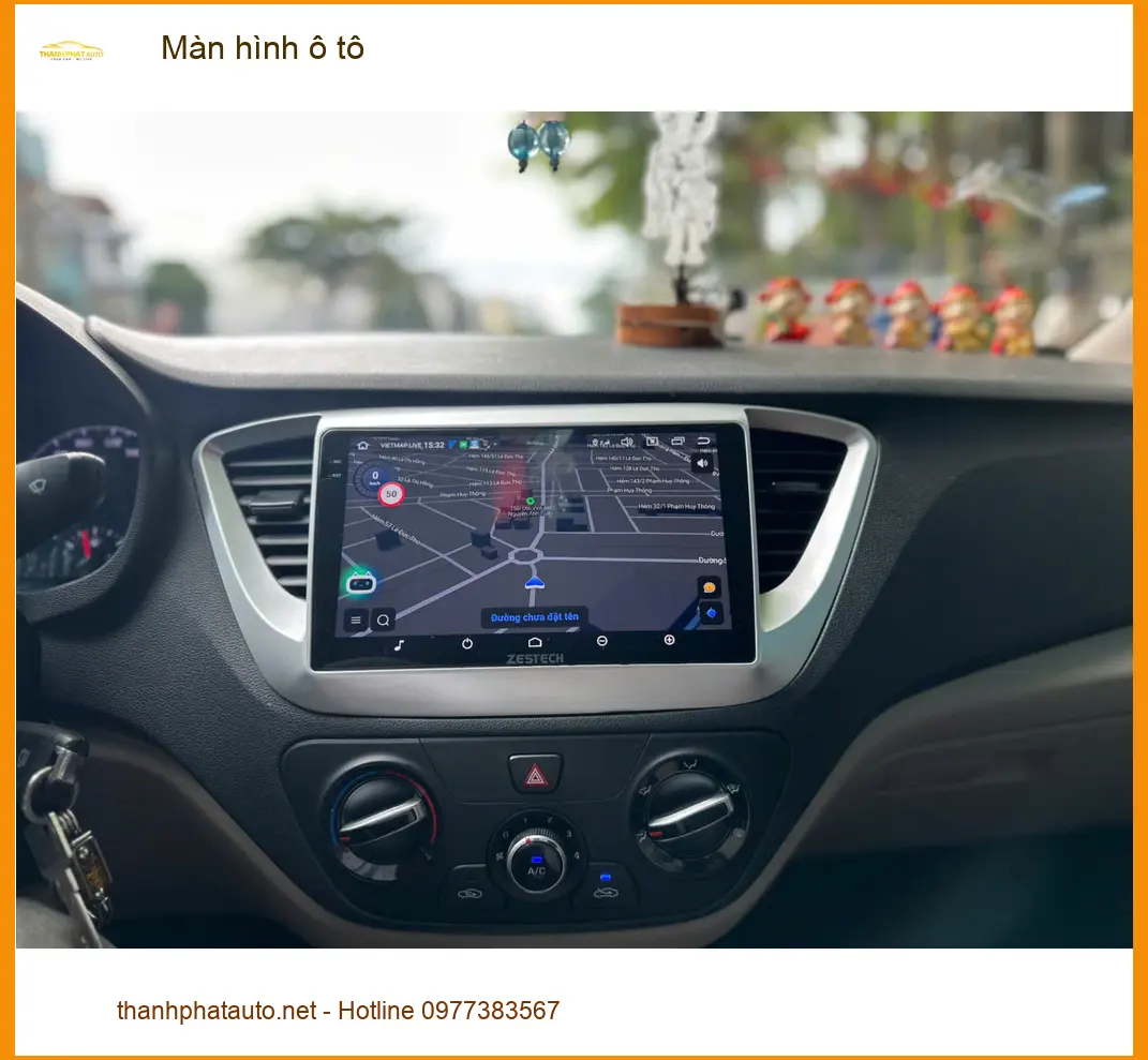 Anh Tùng lắp màn hình ô tô cho Hyundai Accent tại Quận 9 để tiện theo dõi dẫn đường ảnh thực tế 5