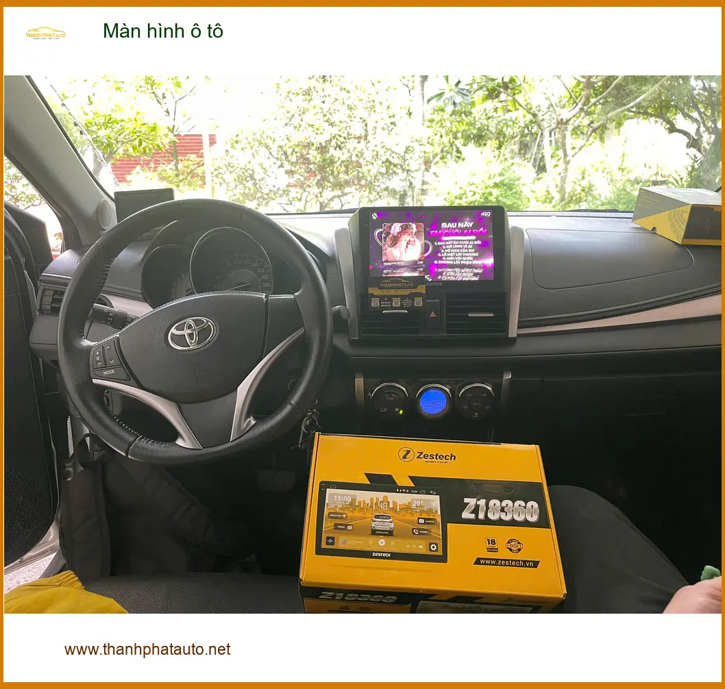 Anh Việt lắp màn hình ô tô cho Toyota Vios tại Quận Bình Tân ảnh thực tế 2