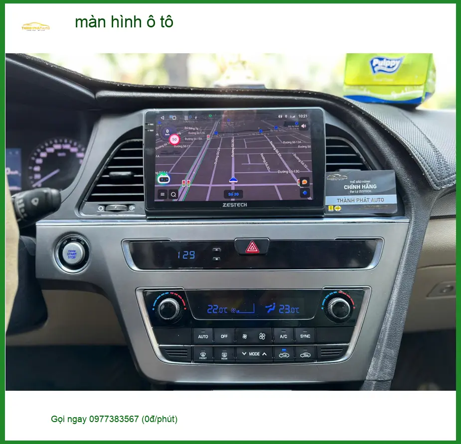Anh Tấn lắp màn hình ô tô Hyundai Accent tại Quận Phú Nhuận vì màn zin không có định vị ảnh thực tế 3