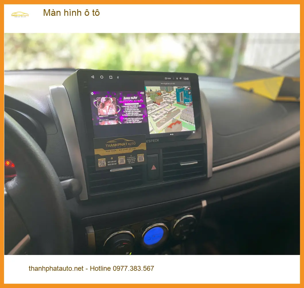 Cô Thảo lắp màn hình ô tô Android cho Mazda 3 Quận 1, màn zin cũ kỹ ảnh thực tế 3