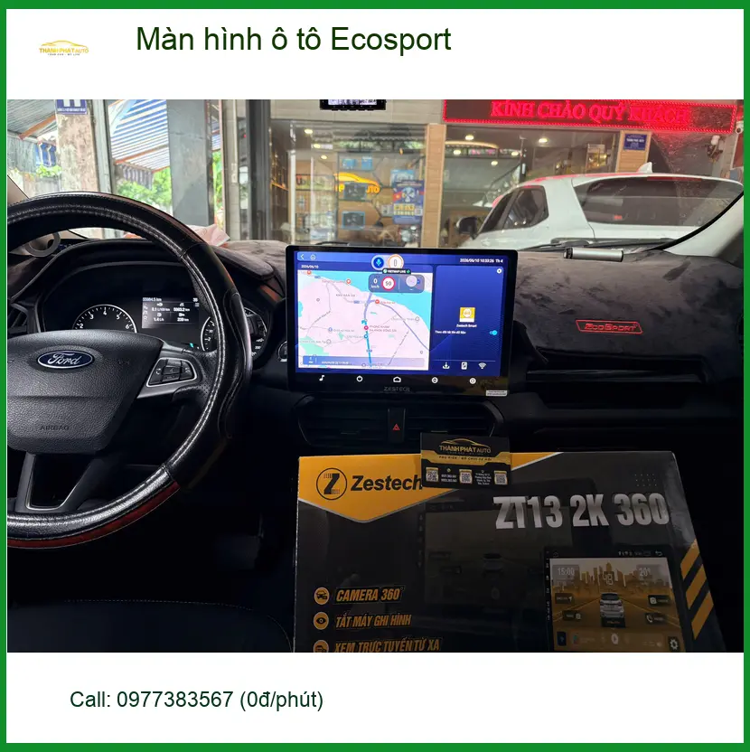 Chị Thanh lắp màn hình ô tô Ecosport tại Quận 2 để nâng tầm trải nghiệm lái
