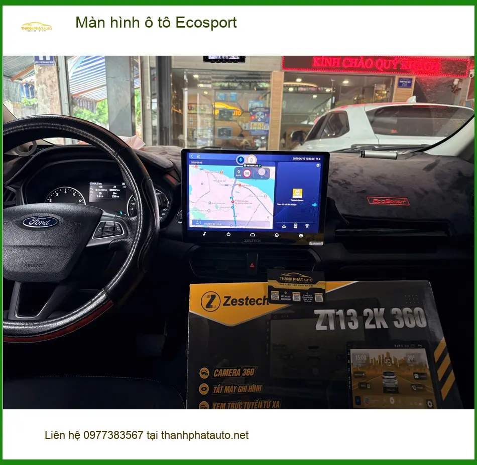 Chị Bích lắp màn hình ô tô Ford Ecosport Quận 9 vì màn hình cũ không kết nối camera lùi