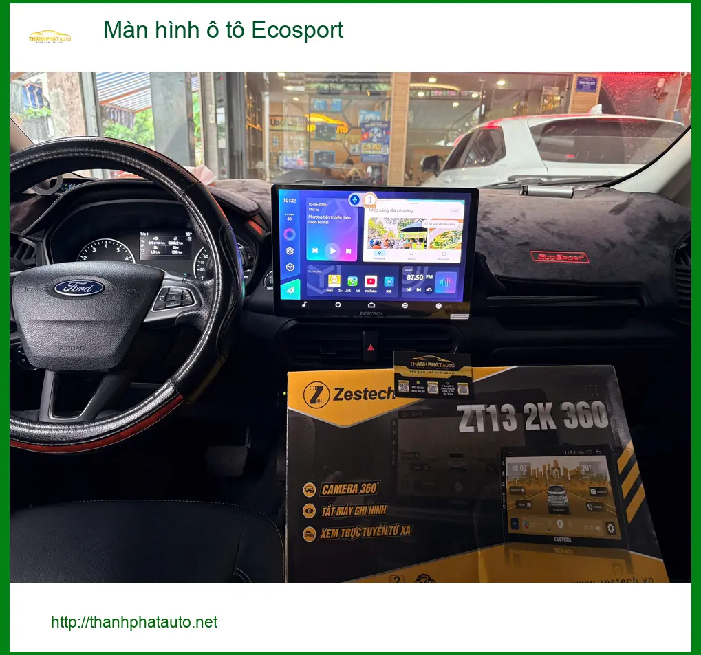 Chị Bích lắp màn hình ô tô Ford Ecosport Quận 9 vì màn hình cũ không kết nối camera lùi ảnh thực tế 2