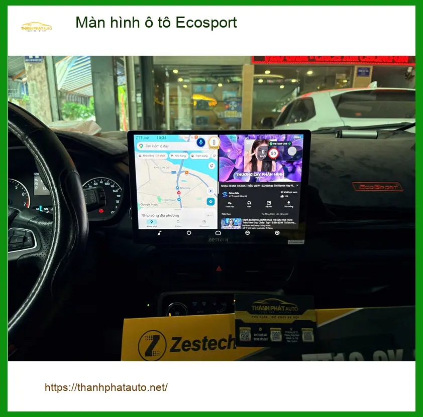 Chị Bích lắp màn hình ô tô Ford Ecosport Quận 9 vì màn hình cũ không kết nối camera lùi ảnh thực tế 3