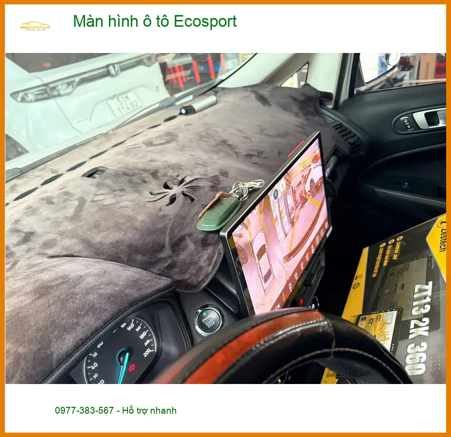 Chị Bích lắp màn hình ô tô Ford Ecosport Quận 9 vì màn hình cũ không kết nối camera lùi ảnh thực tế 4