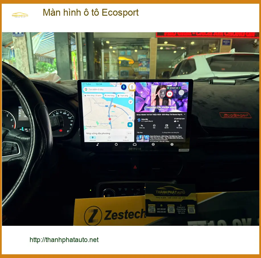 Anh Khải lắp màn hình ô tô Ecosport Quận 3 vì màn hình zin không đủ tính năng thông minh ảnh thực tế 4