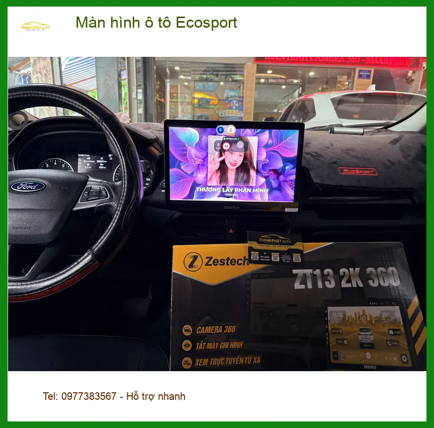 Anh Khải lắp màn hình ô tô Ecosport Quận 3 vì màn hình zin không đủ tính năng thông minh ảnh thực tế 5