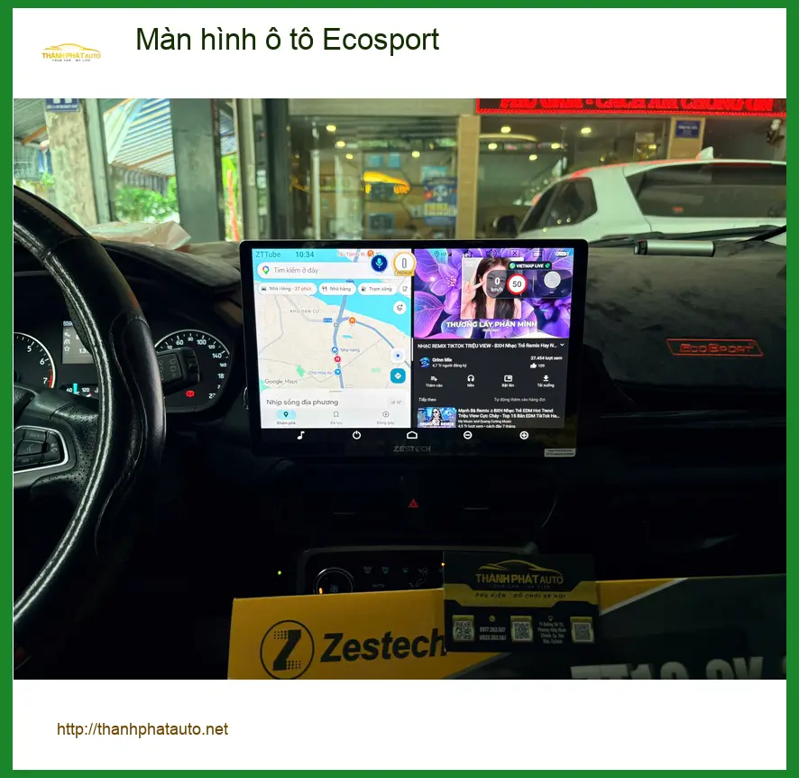 Anh Khang lắp màn hình Android cho Ford Ecosport tại Gò Vấp vì màn zin đã cũ ảnh thực tế 3